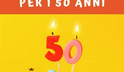 50 Anni Di Buon Compleanno Di Cartolina D'auguri Variopinta