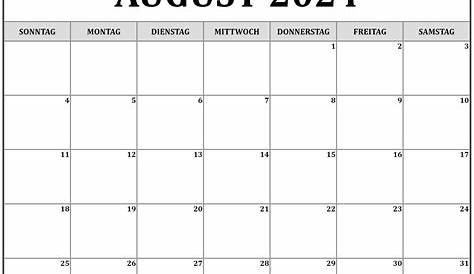 August 2024 Kalender Zum Ausdrucken | The Beste Kalender