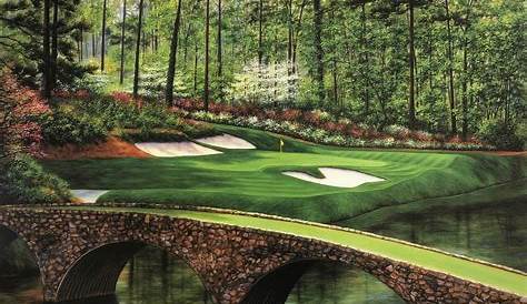 Augusta National No. 13 | Golf courses, Golf art, Augusta national golf