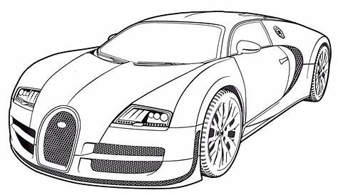 64 Bugatti Zum Ausmalen - Ausmalbilder für Kinder