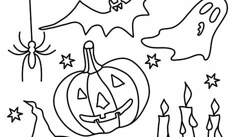 Malvorlage 01 Halloween - Kostenlose Ausmalbilder Zum Ausdrucken - Bild