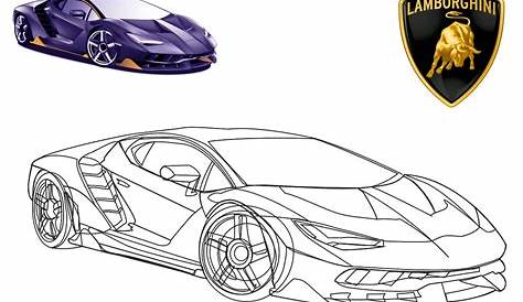 Ausmalbilder: Lamborghini - logo zum ausdrucken, kostenlos, für Kinder
