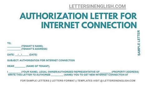 Request Letter For Internet Connection Template in 2022 | Internet