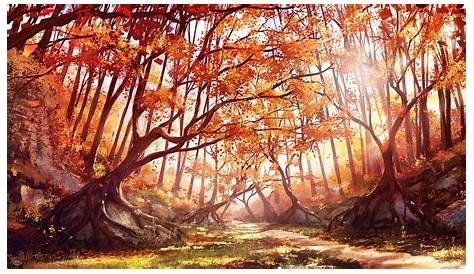 Autumn path | Fantasy art landscapes, Fantasy artwork, Fantasy landscape