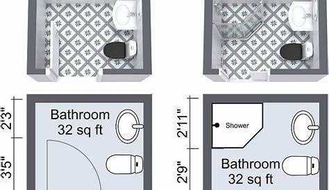 master bathroom layout with dimensions - 7 Bathrooms That Prove You Can