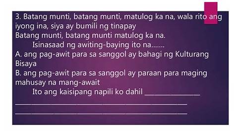 Masasalamin Ba Sa Mga Awiting Bayan At Bulong Ang Paniniwala - Mobile