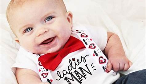 Baby Boy Valentines Outfit Suspenders
