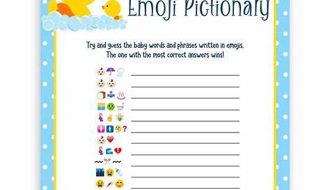 Baby Emoji Pictionary Free Printable Shower Quiz Fgqualitykft hu
