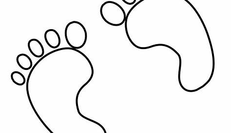 Baby feet footprints outline clipart free pictures - WikiClipArt