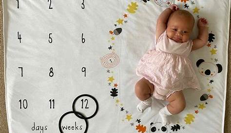Baby Milestone Blanket Ideas Personalised Floral By Sparks And Daughters