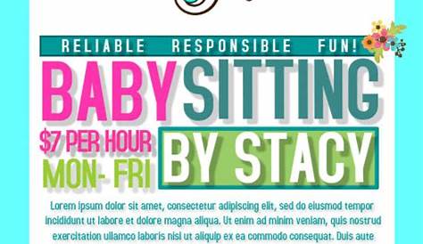 Babysitting flyer templates to edit online