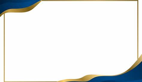 abstract modern elegant blue gold frame border social media 15314464 PNG