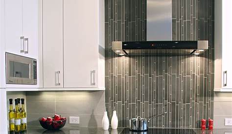 Contemporary Kitchen: Vertical tiles are a perfect accent for the range