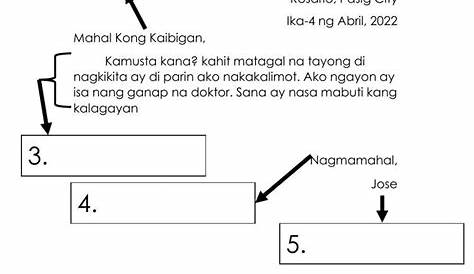 Bahagi Ng Liham Worksheet Grade 2 | My XXX Hot Girl