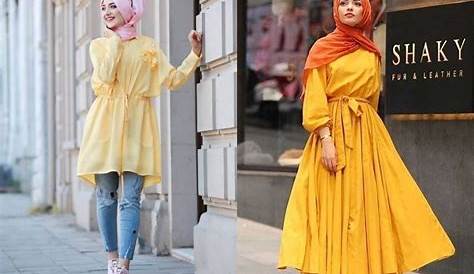 15 Inspirasi Baju Kuning Mustard Cocok dengan Jilbab Warna Apa?