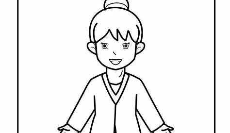 Pictures Of Baju Kurung Colouring Pages Sketch Coloring Page
