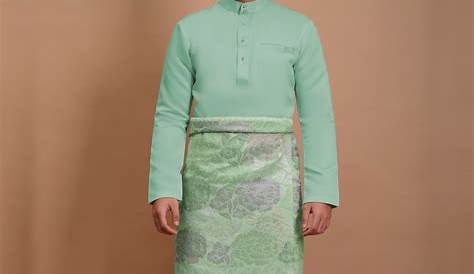 Baju Raya Warna Mint Green - Warna Mint Green Pun Baju Melayu Abang