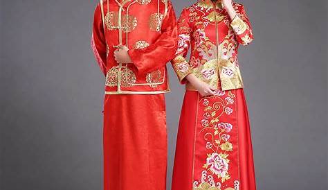 Gambar Pakaian Tradisional Tahun Baru Pasangan Cina Imlek Gong Xi Fa