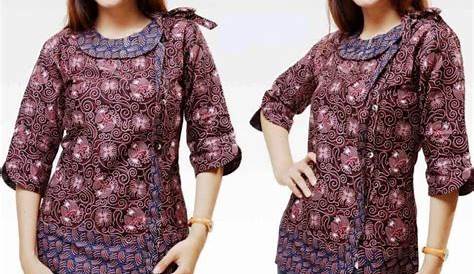 Baju Atasan Wanita Lengan Pendek Motif Garis-garis | RYN Fashion