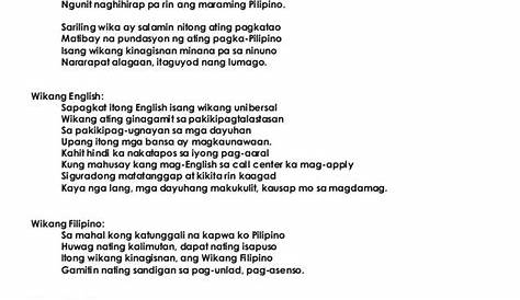 Mga Kalikasan Ng Wikang Filipino - Mobile Legends