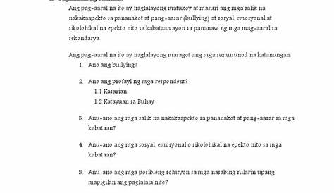 Balangkas Ng Panukalang Pananaliksik