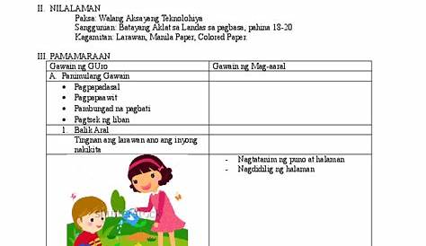 Banghay Aralin Sa Filipino Ang Sulating Ito At Tungkol Sa Lesson Plan