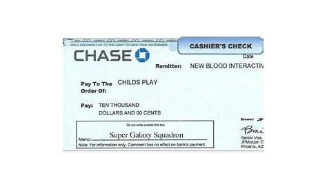 Free Collection Cashier Check Template Chase Pdf Fake In Cashiers Check
