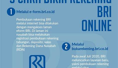 Cara Buka Rekening BRI Online Langsung Aktif - infogobank.com