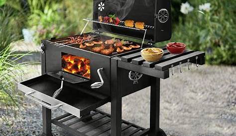 Barbecue A Bois Grill Charbon De Bernard Noir Fumoir