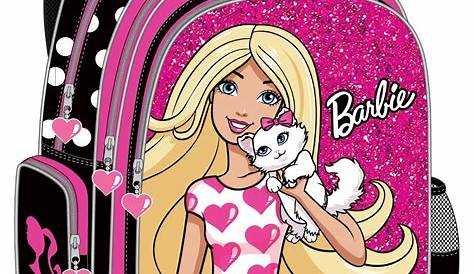Barbie School Backpack 14" Medium Size Pink Jewels Book Bag | eBay