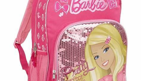 Barbie Backpack Star Shine Kids School for Girls 16 Inch "NEW" - Free