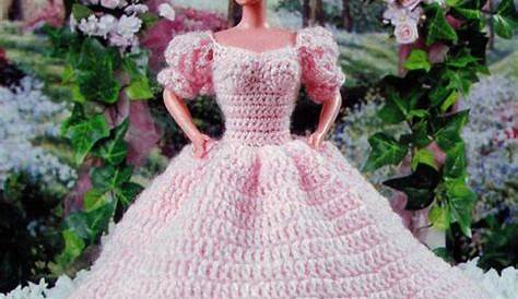 Hand Crocheted Gown for Barbie Annie's Attic Vestidos de