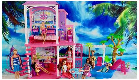 Barbie Holiday Fun Summer Beach House 2022 Playset Hgm56 Fashiondollz