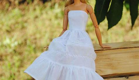 Barbie Summer Clothes Doll White Dress Etsy