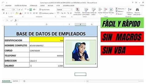 Cómo crear una base de datos con macros en Excel - Recursos Excel