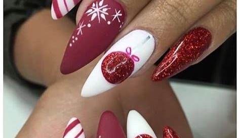 Basic Christmas Acrylic Nails
