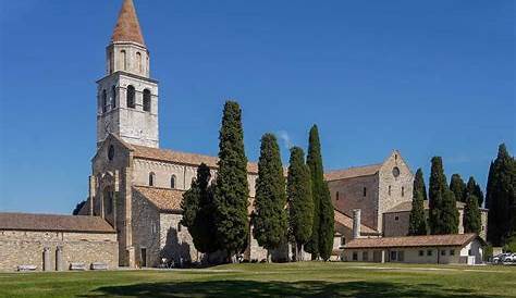 View at the Basilica of Santa Maria Assunta in Aquileia - Italy Stock