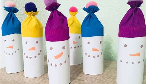 Schneemänner aus Toilettenpapierrollen - Basteln mit Kindern | Der
