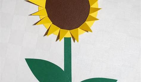 Sonnenblume basteln mit Kindern: Vorlage zum Ausdrucken