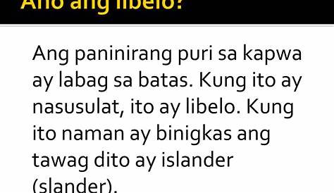 Mga Batas Tungkol Sa Tsismis At Paninirang Tao Sa Fb - salarin batas