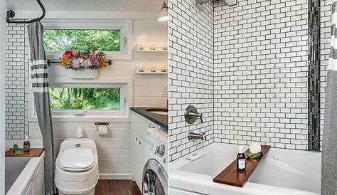 You’ll Be Climbing the Walls of This Tiny Home | Tiny house bathroom