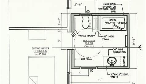 master bathroom layout with dimensions - Design Floor Plans For