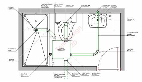 Bathroom plans, plumbing construction and structure details dwg file