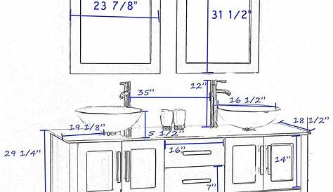 Comfort Height” of Bathroom Vanity is 36 inches | Bathroom vanity sizes