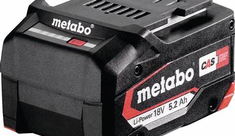 Batterie Metabo 18v 52ah 5.2Ah LiPower Battery (321000350) 18V 5.2Ah Li