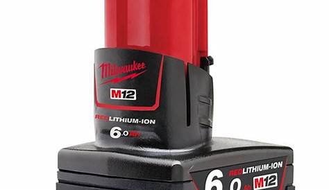 Batterie Milwaukee M12 6ah REDLITHIUM XC6.0 12 Volt 6 Ah LithiumIon