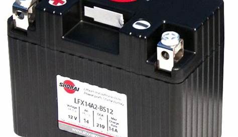 Batterie moto Lithium 12V 10AH YTX12-BS / YTX12A-BS / YT12A-BS / YB12B