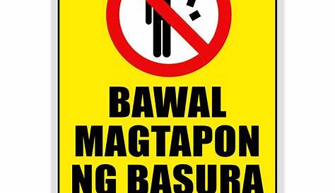 BAWAL MAGTAPON NG BASURA TARPAULIN 2x2FT | Lazada PH