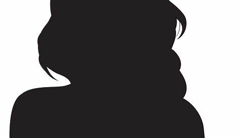 Beautiful woman silhouette - vector clipart