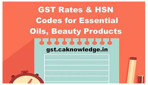 HSN Code And GST Rate For Beauty Products In India